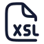 Xsl icon with stroke rounded style