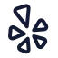 Yelp icon with stroke standard style
