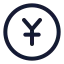 Yencircle icon with stroke standard style