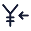 Yenreceive icon with duotone standard style
