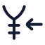 Yenreceive icon with stroke rounded style