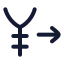 Yensend icon with stroke rounded style