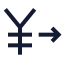 Yensend icon with stroke sharp style