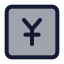 Yensquare icon with duotone standard style