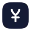 Yensquare icon with solid rounded style