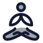 Yoga icon with duotone standard style