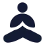 Yoga icon with solid standard style