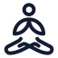 Yoga icon with stroke standard style