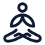Yoga icon with stroke standard style