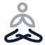 Yoga icon with twotone rounded style