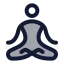Yoga icon with duotone standard style