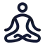 Yoga icon with stroke standard style