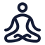 Yoga icon with stroke standard style