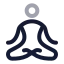 Yoga icon with twotone rounded style