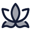 Yoga icon with duotone rounded style