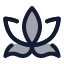 Yoga icon with duotone rounded style