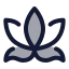 Yoga icon with duotone standard style