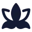 Yoga icon with solid rounded style