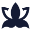 Yoga icon with solid sharp style