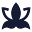 Yoga icon with solid sharp style