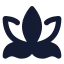 Yoga icon with solid standard style