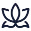 Yoga icon with stroke rounded style