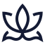 Yoga icon with stroke sharp style