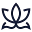 Yoga icon with stroke sharp style