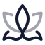 Yoga icon with twotone rounded style