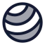 Yogaball icon with duotone rounded style