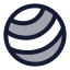 Yogaball icon with duotone standard style