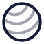 Yogaball icon with twotone rounded style