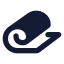 Yogamat icon with solid standard style