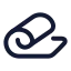 Yogamat icon with stroke rounded style