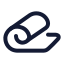 Yogamat icon with stroke rounded style