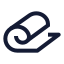 Yogamat icon with stroke sharp style
