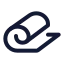 Yogamat icon with stroke standard style