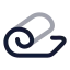 Yogamat icon with twotone rounded style