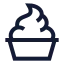 Yogurt icon with stroke sharp style