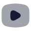 Youtube icon with bulk rounded style