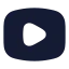 Youtube icon with solid rounded style