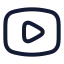 Youtube icon with stroke rounded style