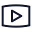 Youtube icon with stroke sharp style