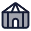 Yurt icon with duotone standard style