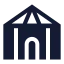 Yurt icon with solid sharp style