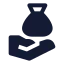 Zakat icon with solid sharp style