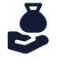 Zakat icon with solid standard style