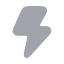 Zap icon with bulk rounded style