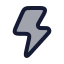 Zap icon with duotone rounded style