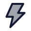 Zap icon with duotone standard style